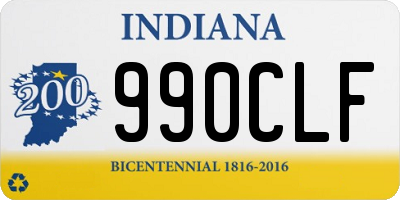 IN license plate 990CLF