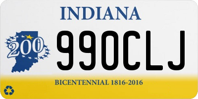 IN license plate 990CLJ