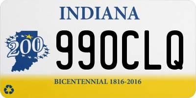 IN license plate 990CLQ