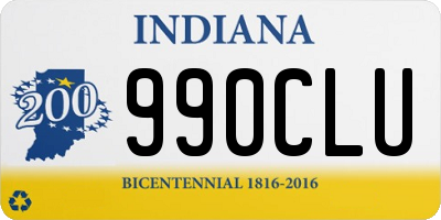 IN license plate 990CLU