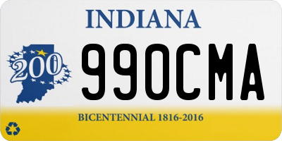 IN license plate 990CMA