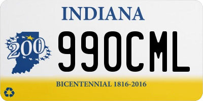 IN license plate 990CML