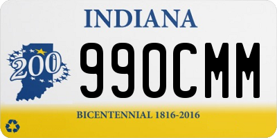 IN license plate 990CMM