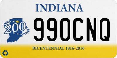 IN license plate 990CNQ