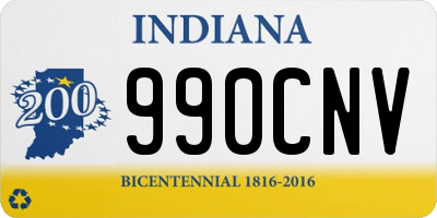 IN license plate 990CNV