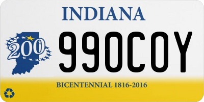 IN license plate 990COY