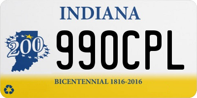 IN license plate 990CPL