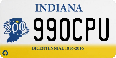 IN license plate 990CPU