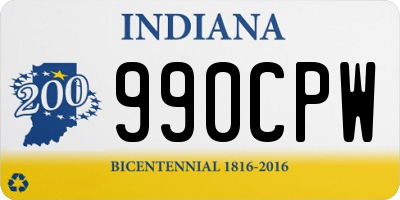 IN license plate 990CPW