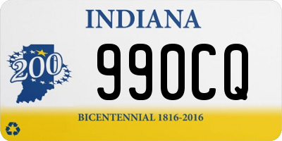 IN license plate 990CQ