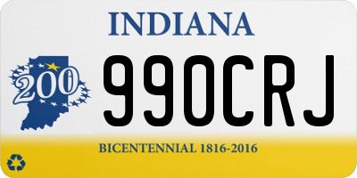 IN license plate 990CRJ