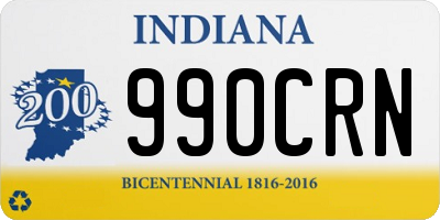 IN license plate 990CRN