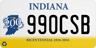 IN license plate 990CSB