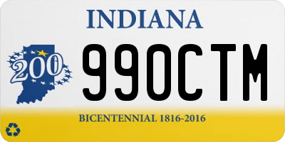 IN license plate 990CTM