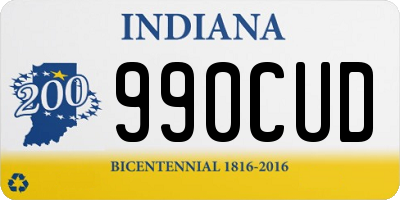 IN license plate 990CUD