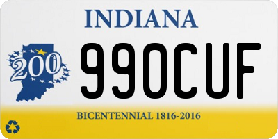 IN license plate 990CUF