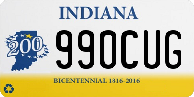 IN license plate 990CUG