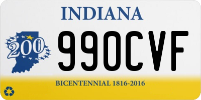 IN license plate 990CVF