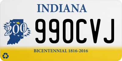 IN license plate 990CVJ