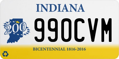 IN license plate 990CVM