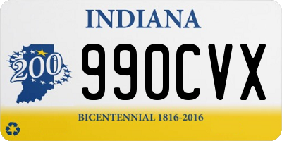 IN license plate 990CVX