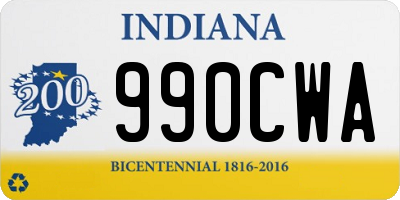 IN license plate 990CWA