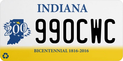 IN license plate 990CWC