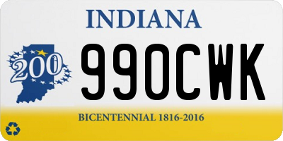 IN license plate 990CWK