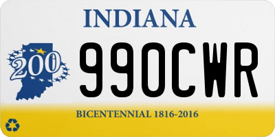 IN license plate 990CWR