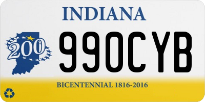 IN license plate 990CYB