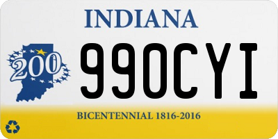 IN license plate 990CYI