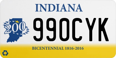 IN license plate 990CYK