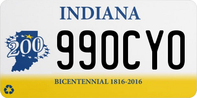 IN license plate 990CYO
