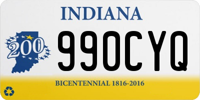 IN license plate 990CYQ