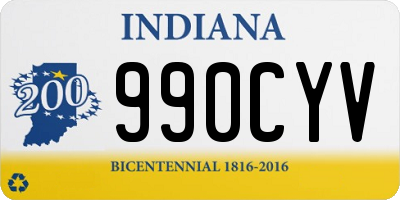 IN license plate 990CYV