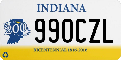 IN license plate 990CZL