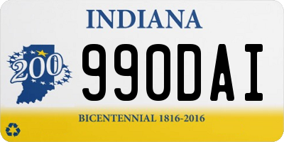 IN license plate 990DAI