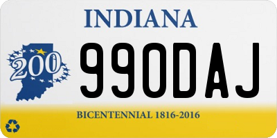 IN license plate 990DAJ