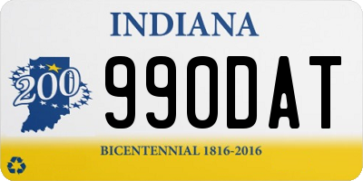 IN license plate 990DAT