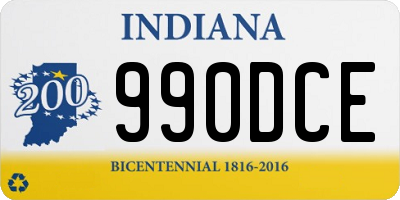 IN license plate 990DCE