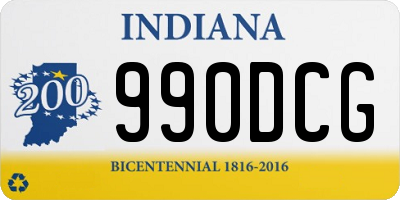 IN license plate 990DCG