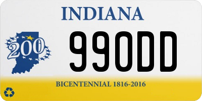 IN license plate 990DD
