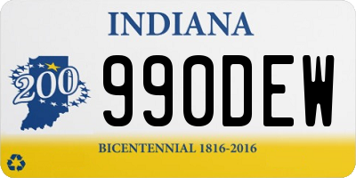 IN license plate 990DEW