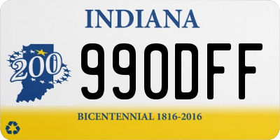 IN license plate 990DFF