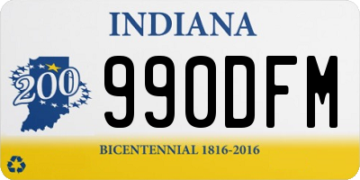 IN license plate 990DFM