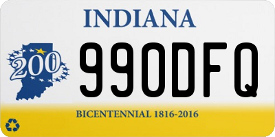 IN license plate 990DFQ