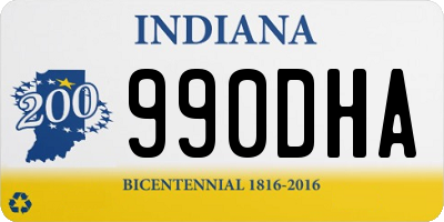 IN license plate 990DHA