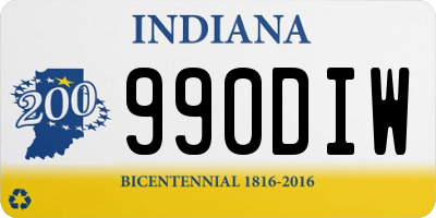 IN license plate 990DIW