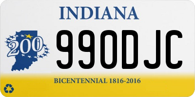 IN license plate 990DJC