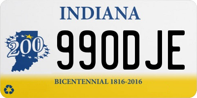 IN license plate 990DJE